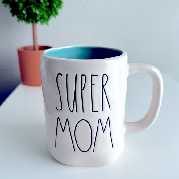 Rae Dunn Other - ❗️RAE DUNN SUPER MOM TEAL INTERIOR MODERN FARMHOUSE COFFEE TEA MUG
